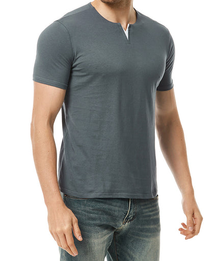 Short Sleeve V-neck Cotton Top