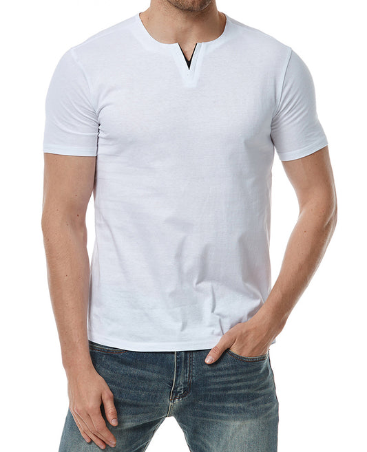 Short Sleeve V-neck Cotton Top