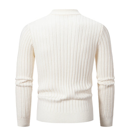 Solid Color Collar Sweater: Classic Elegance