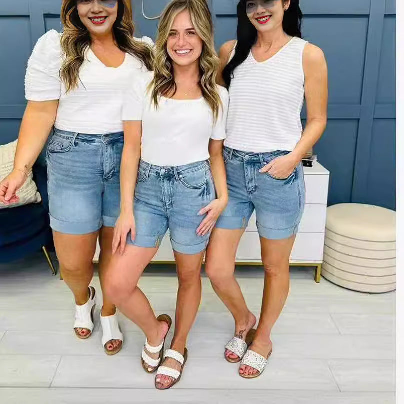 Plus Size Women's Denim Shorts