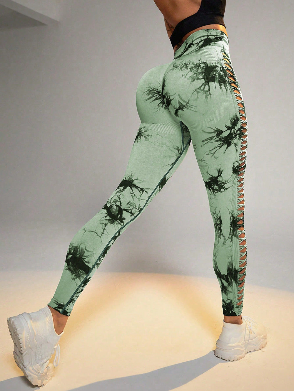 Sports Tie-Dye Yoga Pants: Breathable Comfort