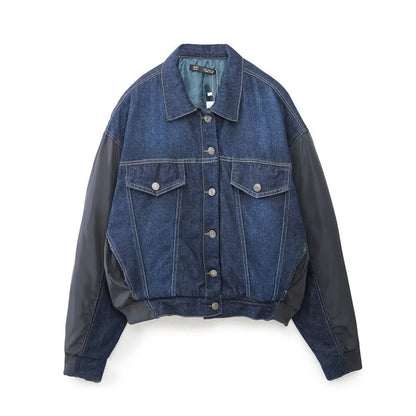 Women's Patchwork Denim Pilot Jacket