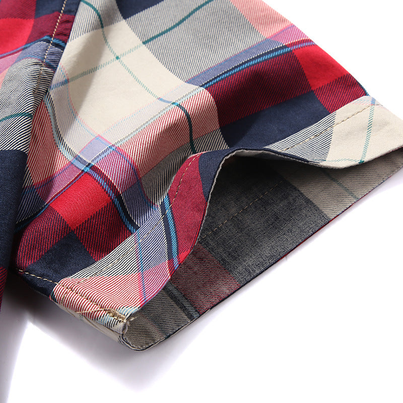 Men's Casual Check Cotton Shirt