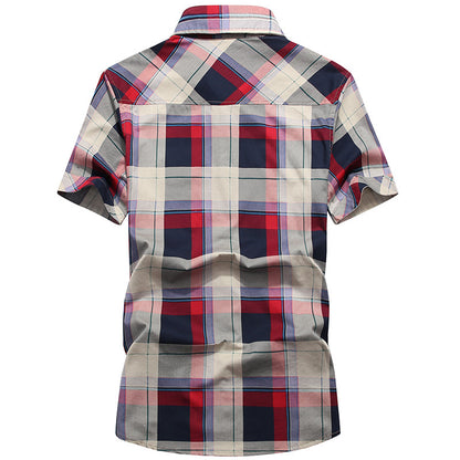 Men's Casual Check Cotton Shirt