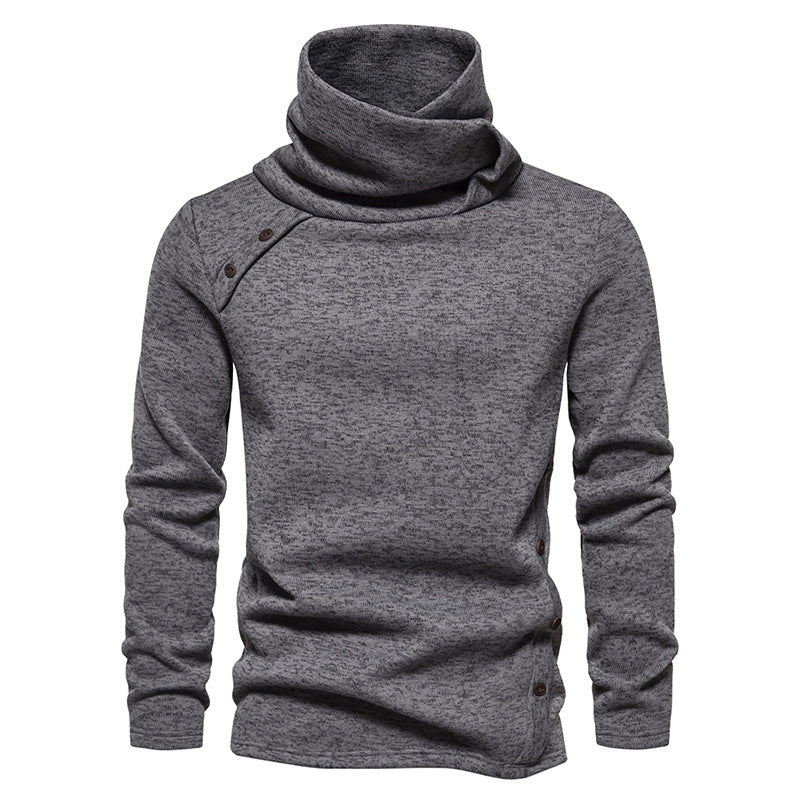 Men's Coziness: Cascading Collar Sweater