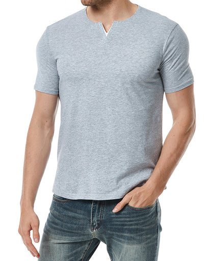 Short Sleeve V-neck Cotton Top