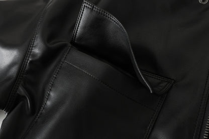 Edgy Chic: Waist Leather Jacket