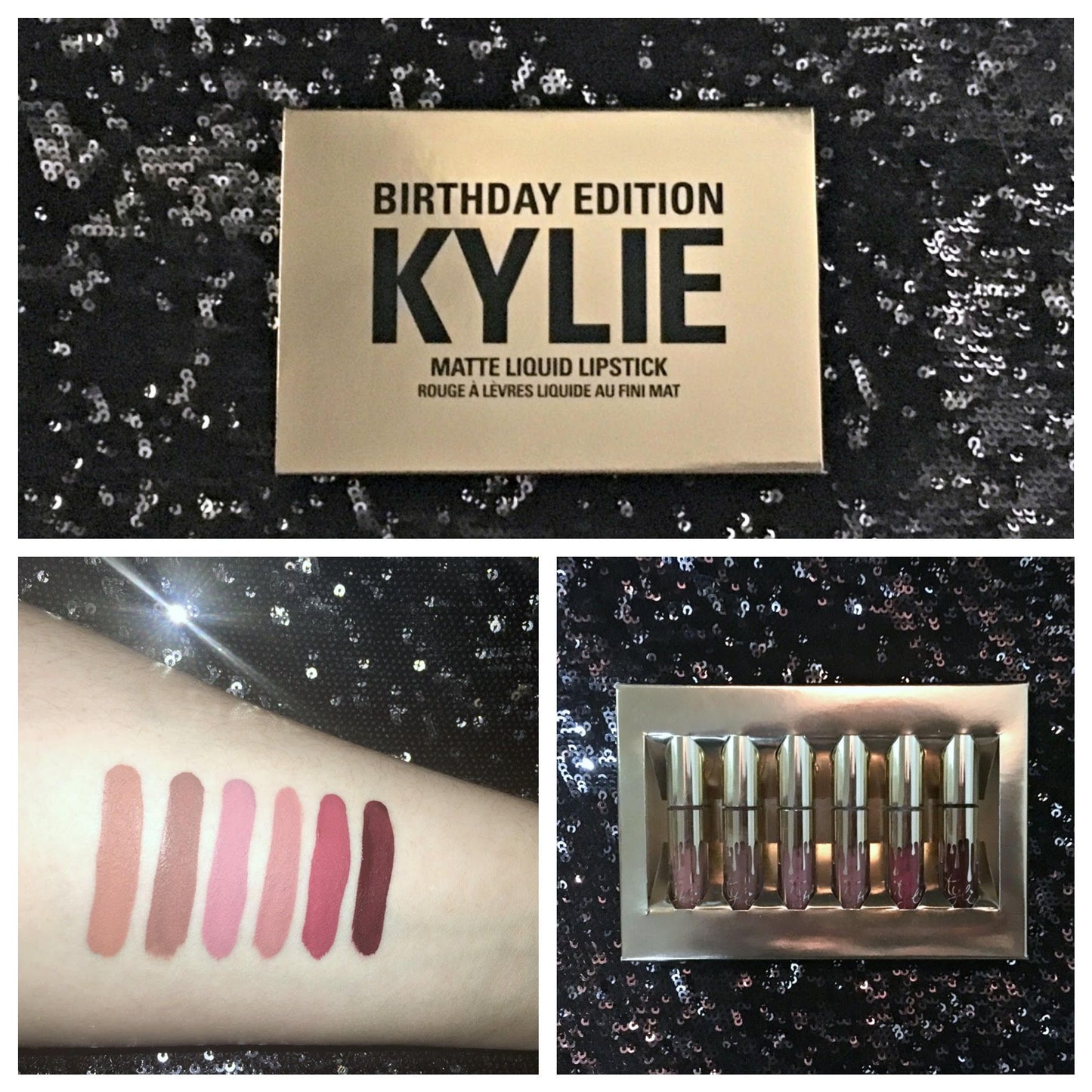 Gold Shimmer and Shine: KYLIE 6-Color Lip Gloss Set