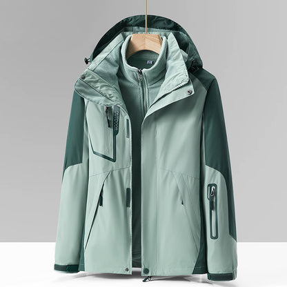 Three-in-one Outdoor Fleece Thickened Mountaineering Coat