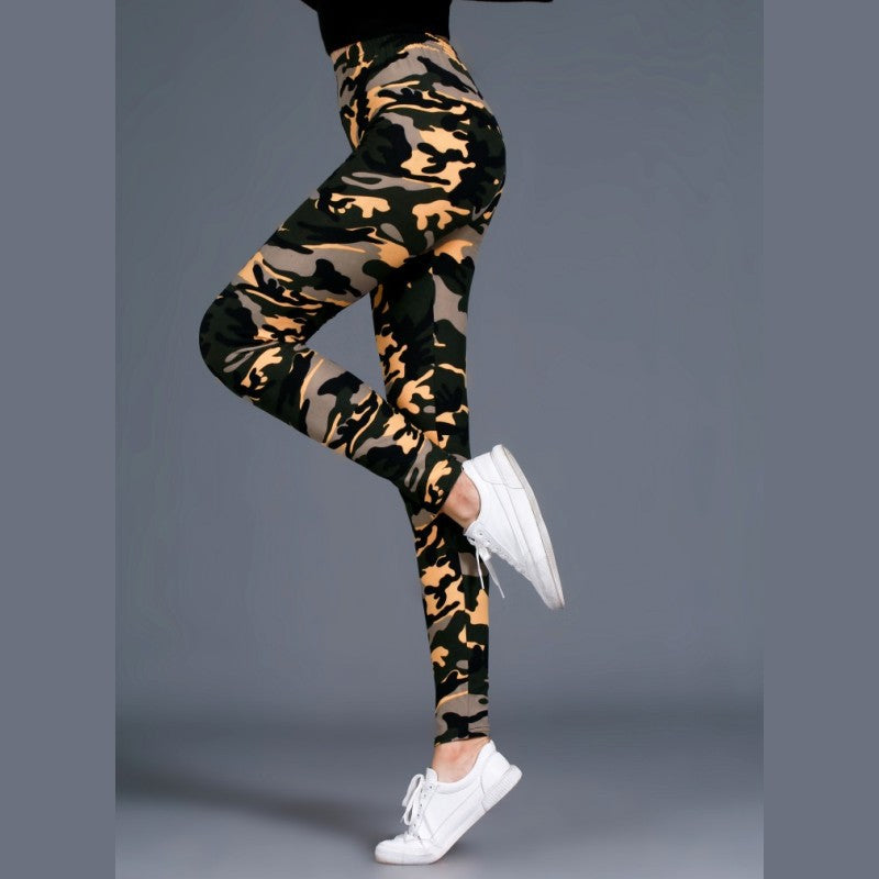 Printed Comfortable Camouflage Cotton Leggings