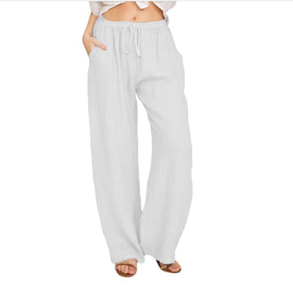 Comfy Women's Casual Cotton And Linen Loose Trousers