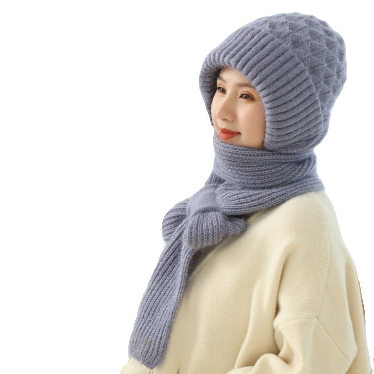 Lush Wool Hat & Scarf Double Layered for extra warmth