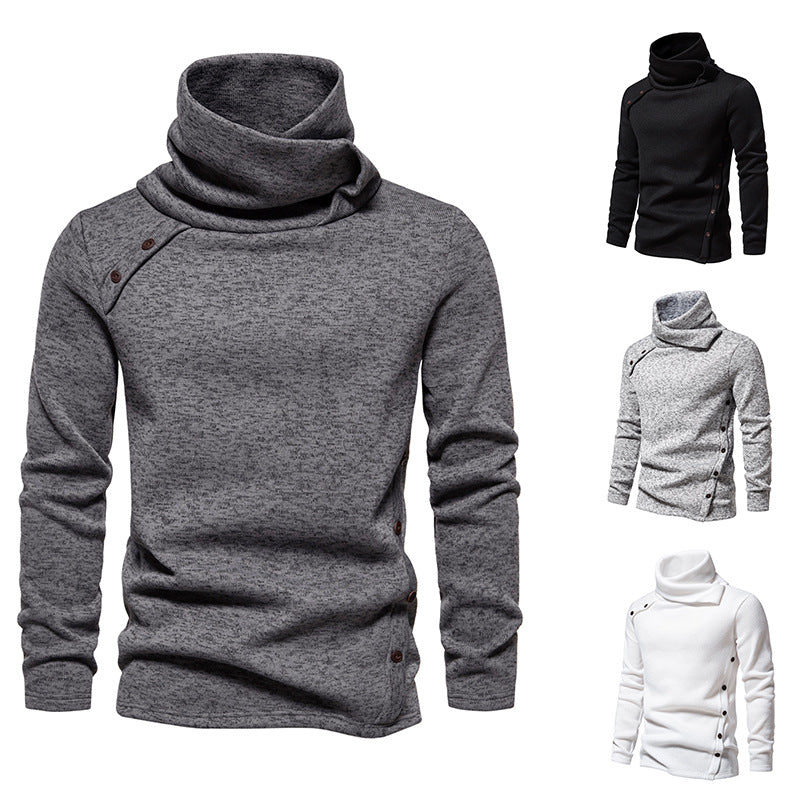 Men's Coziness: Cascading Collar Sweater