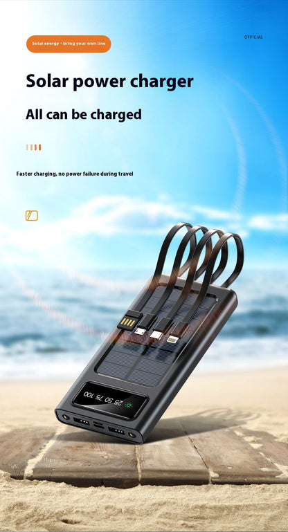 4 Cable Solar Energy Portable Battery For Mobile Phones