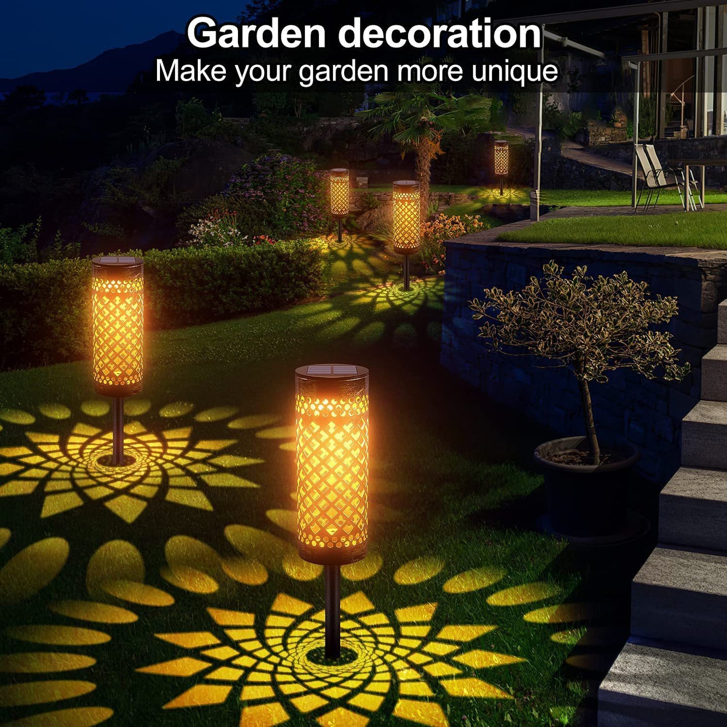 Metal Waterproof Solar-powered Lawn Lamps