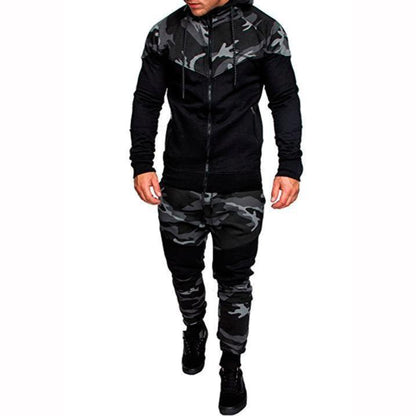 Hooded Camouflage Style Tracksuit