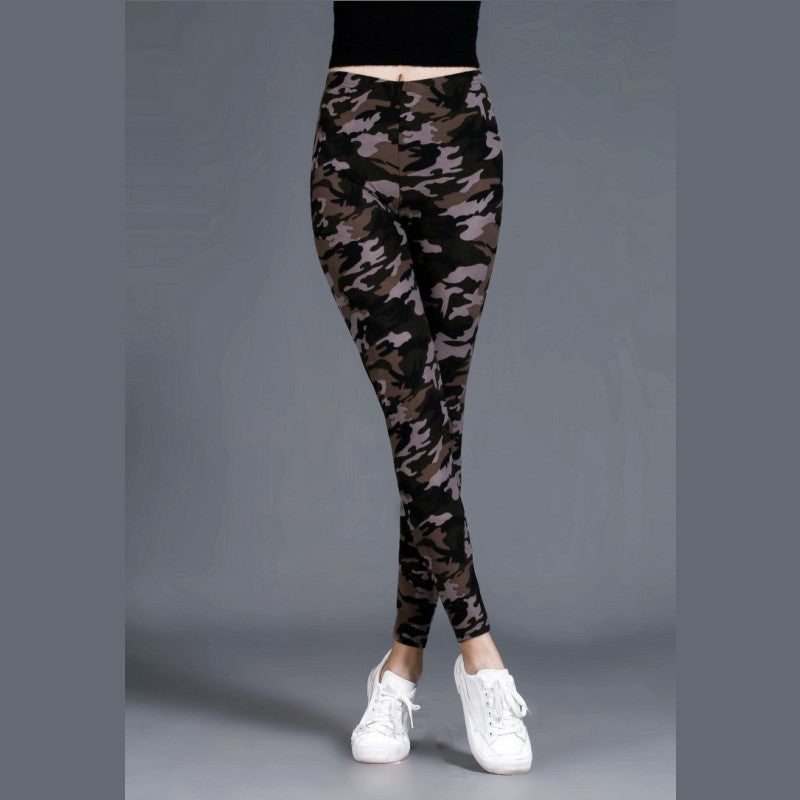 Printed Comfortable Camouflage Cotton Leggings