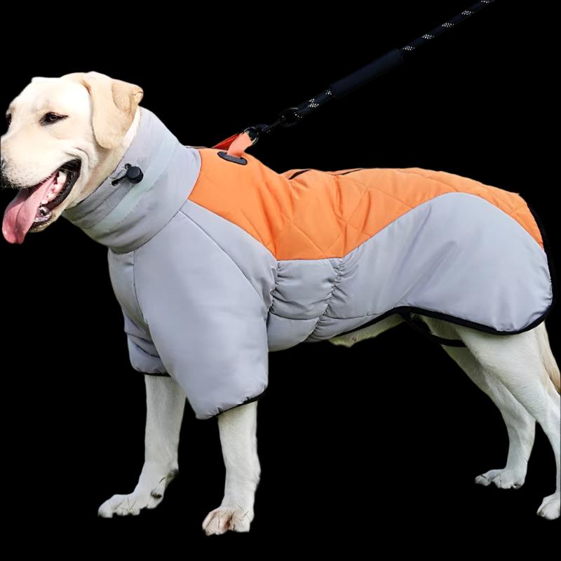 Orange New Turtleneck Dog Winter Warm Waterproof Coat 