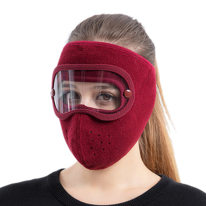 Polar Fleece Windproof Riding Mask with High-definition Anti-fog Eye Mask