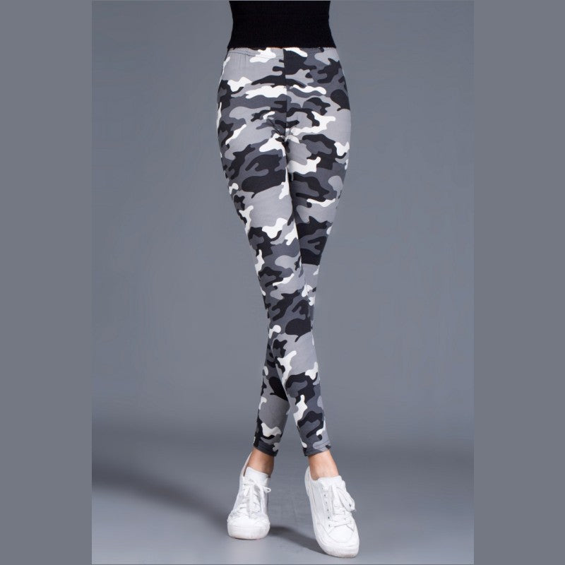 Printed Comfortable Camouflage Cotton Leggings