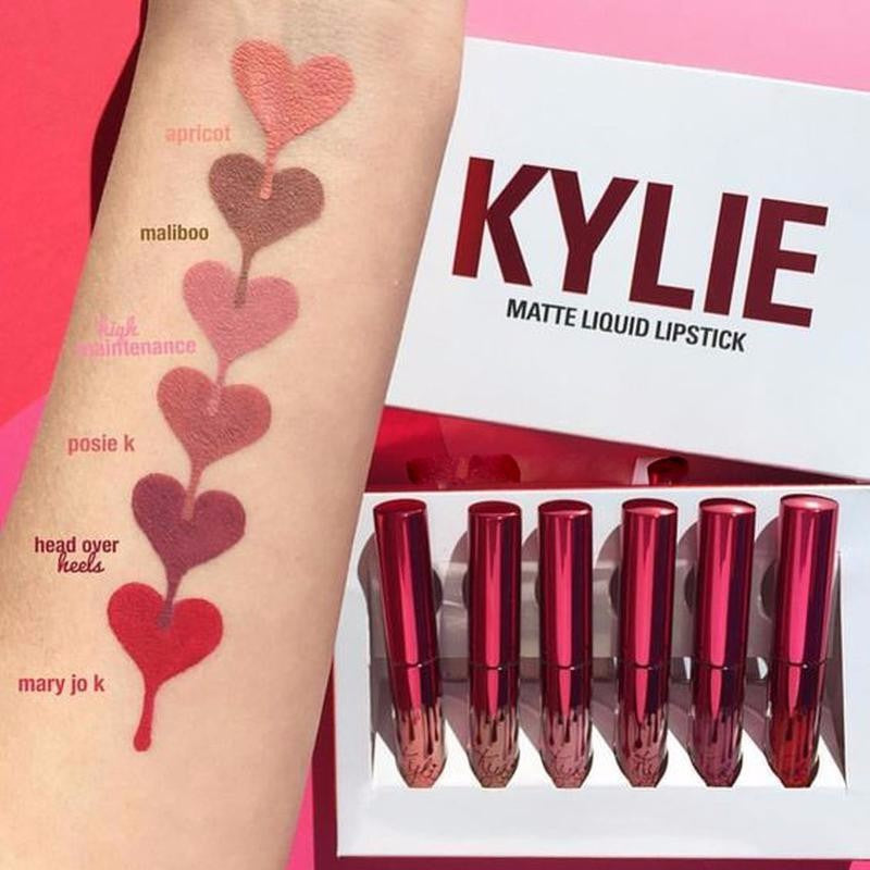 Matte Shimmer and Shine: KYLIE 6-Color Lip Gloss Set