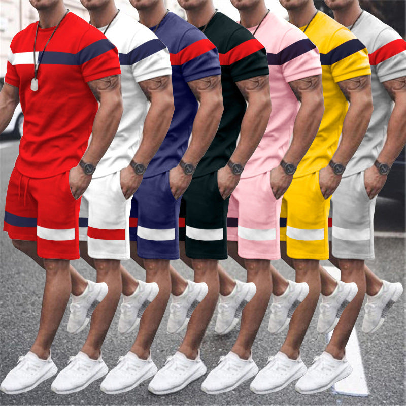 Men's Summer Short Sleeve Fitness Suit