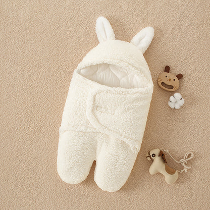 Gorgeous Thick Anti-Shock Baby Quilt with legs and Bear Ears Hood