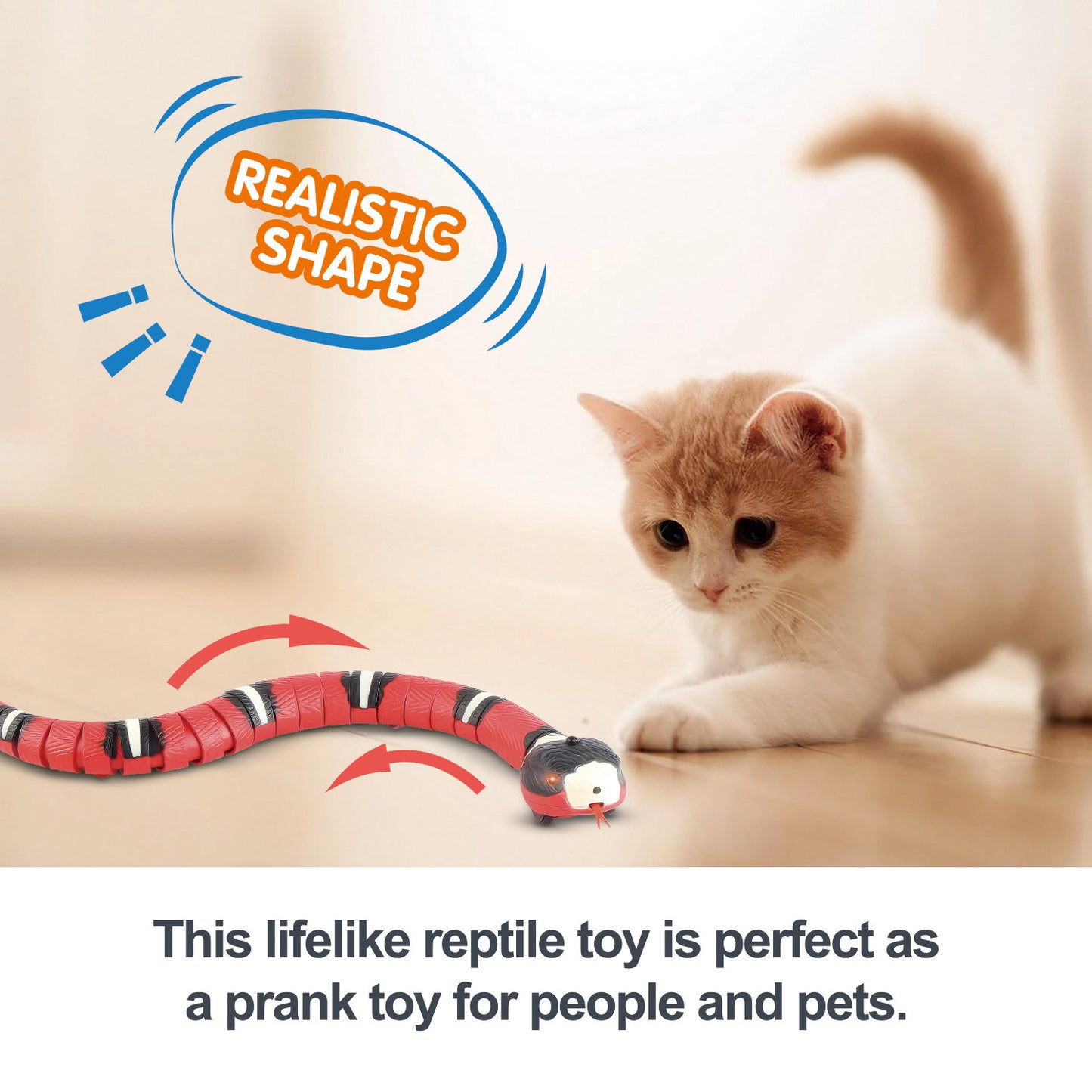 Smart Sensing Automatic Electronic Snake USB Toy for Cats