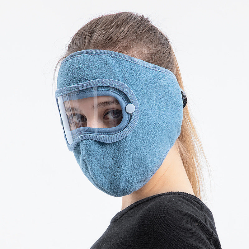 Polar Fleece Windproof Riding Mask with High-definition Anti-fog Eye Mask