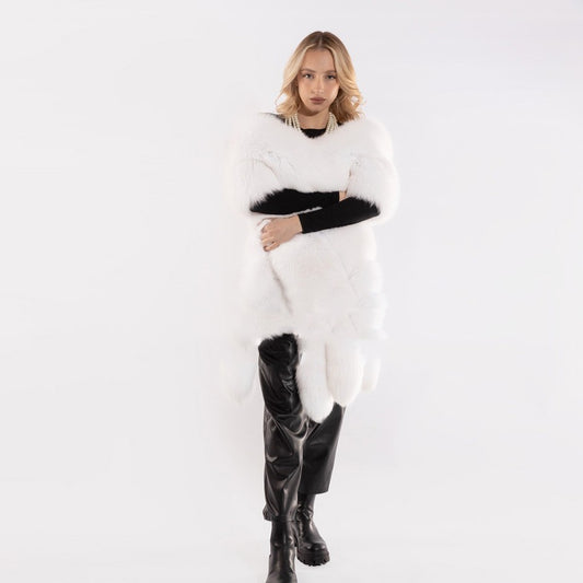 Timeless Beauty: The White Fur Shawl Collection