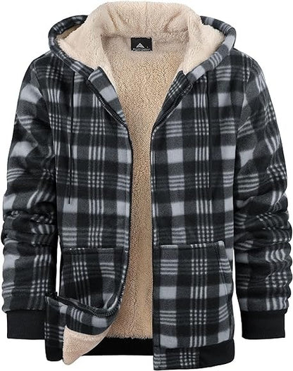 Woolen Cotton Padded Plaid Coat