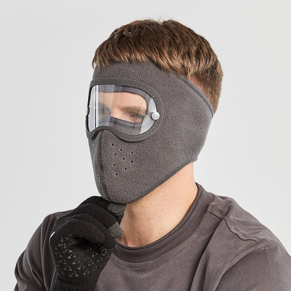 Polar Fleece Windproof Riding Mask with High-definition Anti-fog Eye Mask