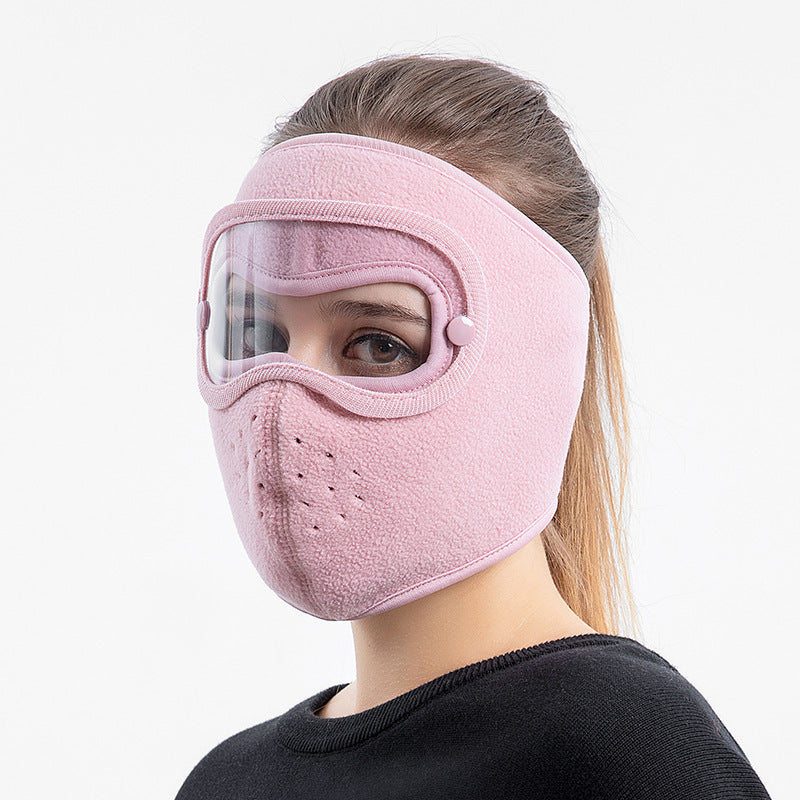 Polar Fleece Windproof Riding Mask with High-definition Anti-fog Eye Mask