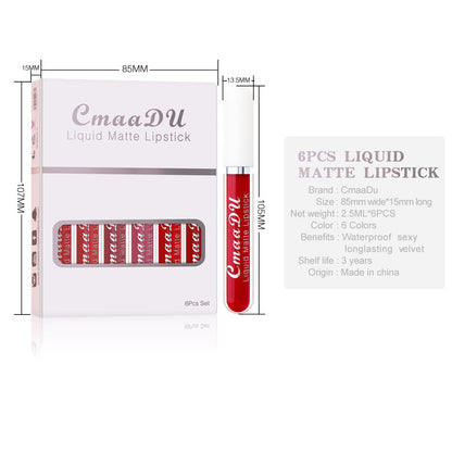 CmaaDu Matte Non-Stick Long-Lasting Lipstick