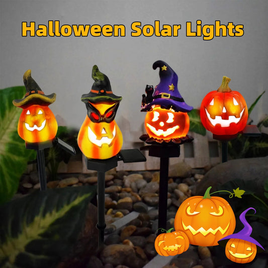 Halloween Solar Garden Pumpkin Lantern Decorative Light