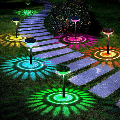 Outdoor Solar Lawn Projection Water Droplets Colorful Lights