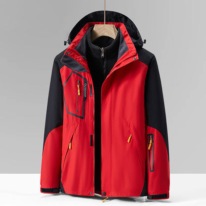 Three-in-one Outdoor Fleece Thickened Mountaineering Coat