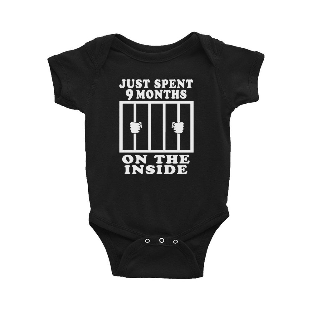 Cotton Baby Short Sleeve Body Suit with funny print quote