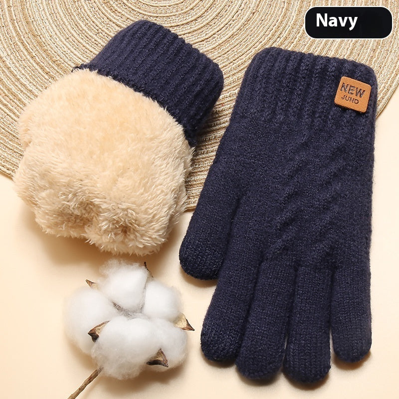 Winter Women's Double Layer Fleece-lined, Cold Protection Gloves