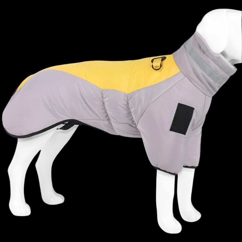 Yellow New Turtleneck Dog Winter Warm Waterproof Coat 