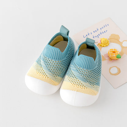 Baby Outdoor Soft Bottom Plaid Cotton Shoes