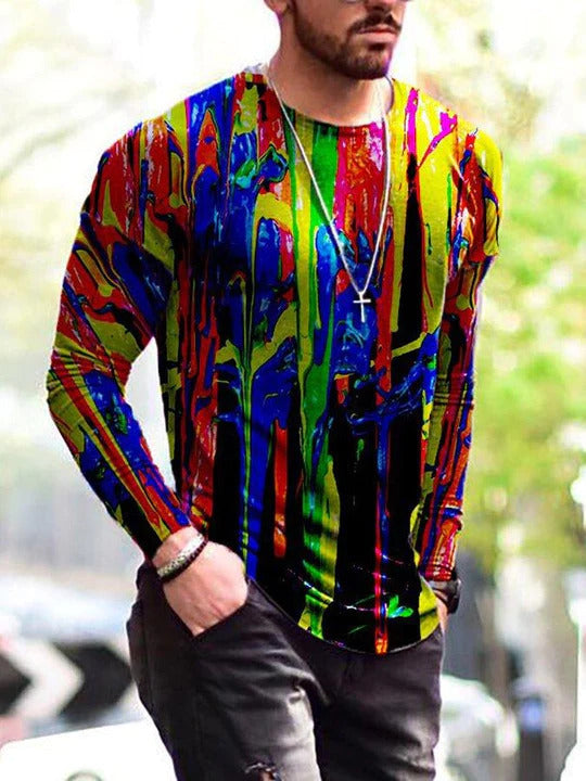 Printed Statement - Men's Long Sleeve Top