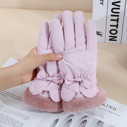 Warm Gloves Winter Women's Touch Screen Fleece-lined Thickened