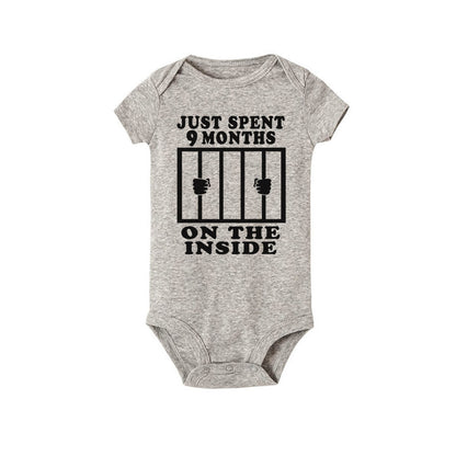 Cotton Baby Short Sleeve Body Suit with funny print quote