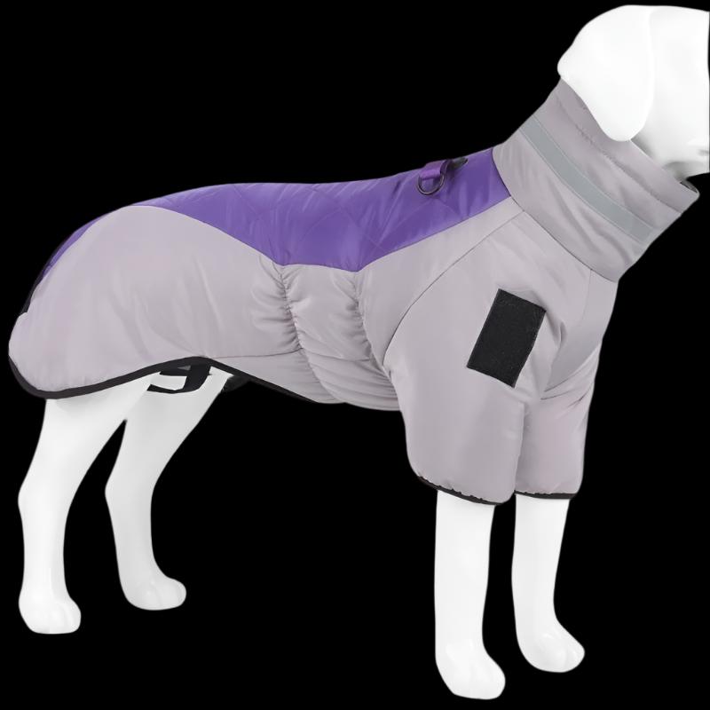 Purple New Turtleneck Dog Winter Warm Waterproof Coat 