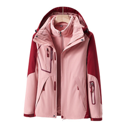 Three-in-one Outdoor Fleece Thickened Mountaineering Coat