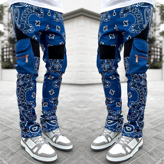 Multi-pocket Bandanna Style Trousers