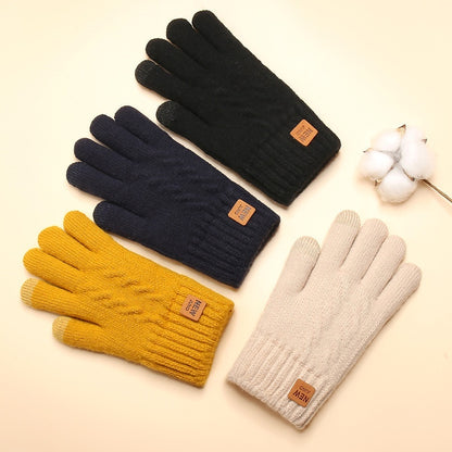 Winter Women's Double Layer Fleece-lined, Cold Protection Gloves