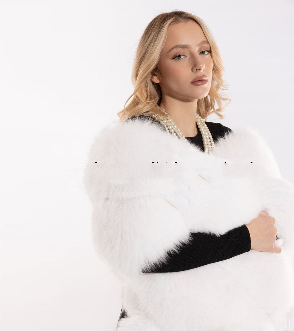 Timeless Beauty: The White Fur Shawl Collection