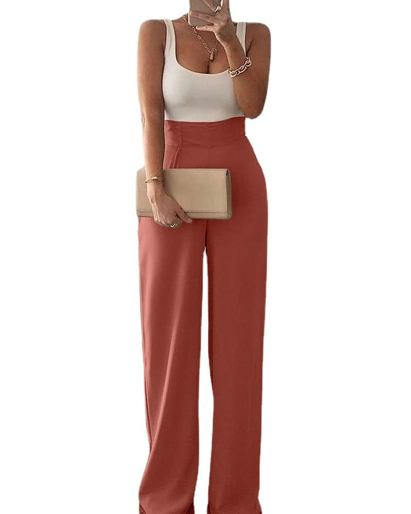 Casual Elegant Wide Leg Jumpsuit